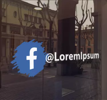 Facebook sociala medier logotyp tecken klistermärke - Tenstickers