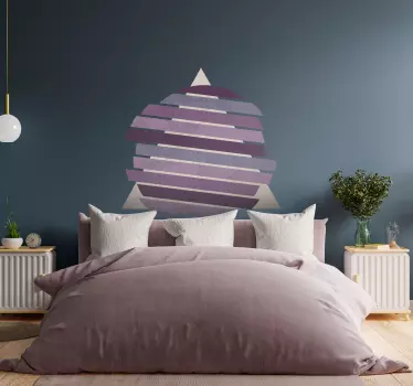Geometrisk cirkulär triangel abstrakt väggdekal - Tenstickers