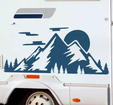 Bergskedja för dekal husvagn - Tenstickers