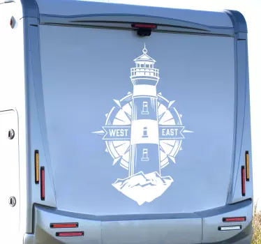 Fyr och kompass husbil dekal husvagn - Tenstickers