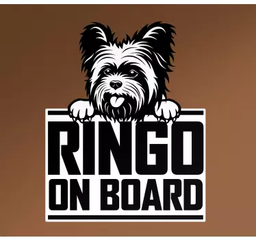 Trevlig yorkshire hund kikar bil dekal - Tenstickers