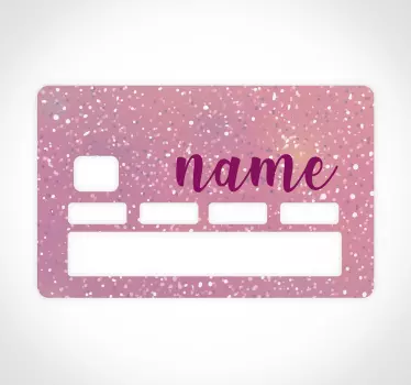 Personlig glitter rosa bankkort klistermärke - Tenstickers
