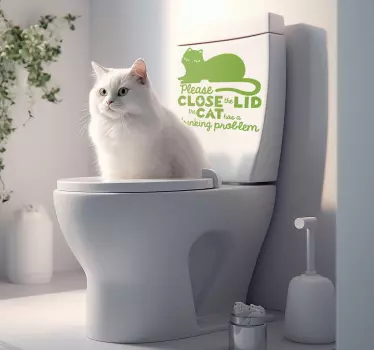 Stäng luckan katt Väggklistermärken maskotar - Tenstickers