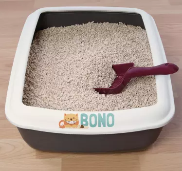 Kattlitterbox namn Väggklistermärken hundar och katter - Tenstickers