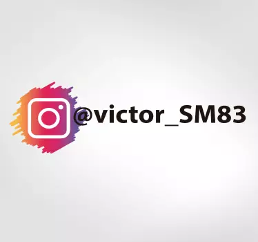 Personlig Instagram-logotyp Väggklistermärke - Tenstickers