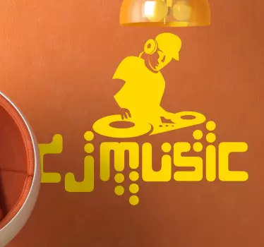 Dj musik vägg klistermärke - Tenstickers