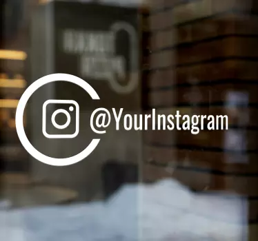 Personlig instagram fönster klistermärke - Tenstickers