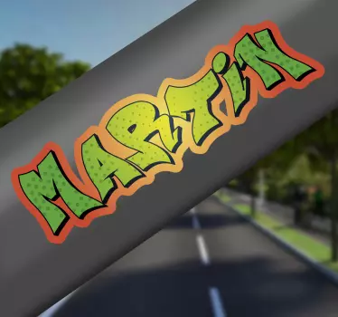 Graffiti stil anpassningsbara cykel klistermärke - Tenstickers