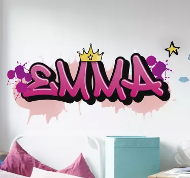 Graffiti för flickor anpassade dekaler - Tenstickers