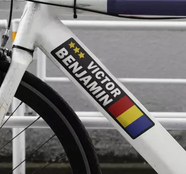 Cykel anpassningsbara flagga cykel dekal - Tenstickers