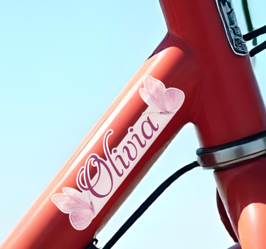 Glad fjäril klistermärken till cykel - Tenstickers