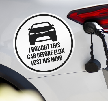 Tesla bil klistermärke - Tenstickers