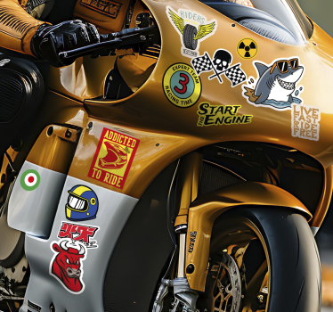 Bombdesignpaket motorcykelklistermärke - Tenstickers
