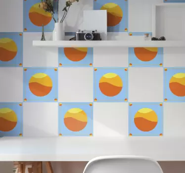 70-talet solskylt överförings dekal - Tenstickers