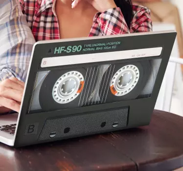 80-talet kassett med laptop-kassett - Tenstickers