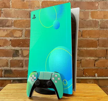 Abstrakt bakgrund vätska former playstation 5 dekal - Tenstickers