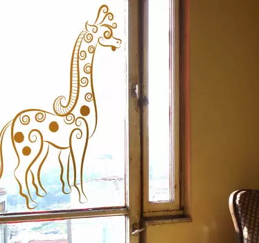 Abstrakt giraff klistermärke - Tenstickers