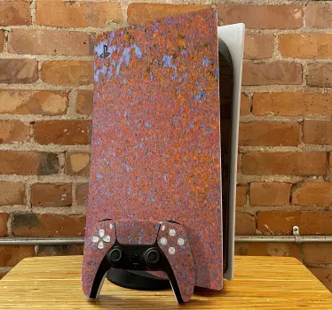 Abstrakt metallisk yta brun playstation 5 dekal - Tenstickers