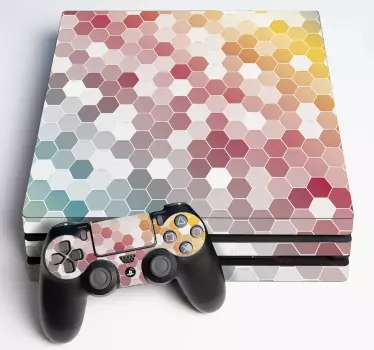 Abstrakt snygg mosaik bakgrund playstation 4 dekal - Tenstickers