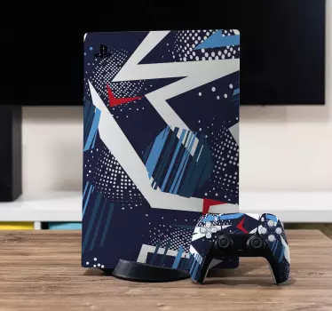 Abstrakt tapet flera färger playstation 5 dekal - Tenstickers
