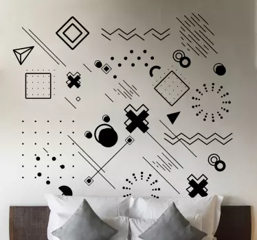 Väggklistermärken djur abstrakta geometriska mönster - Tenstickers