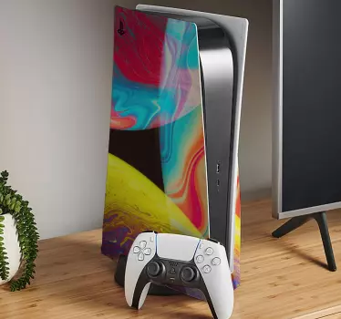 Abstrakta mångfärgade playstation 5-klistermärken - Tenstickers