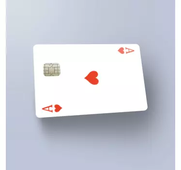 Ace of hearts kreditkort klistermärke - Tenstickers
