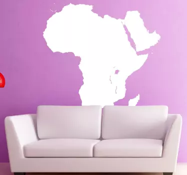 Afrika karta silhuett vägg klistermärke - Tenstickers