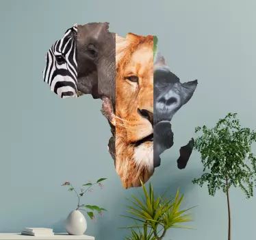Afrikansk djur djur vägg klistermärke - Tenstickers