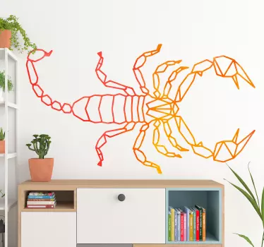 Akvarell geometrisk skorpion insekt vägg klistermärke - Tenstickers
