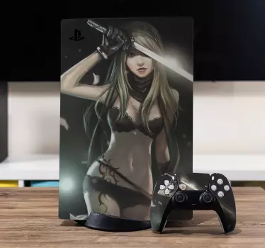 Anime sexig kvinna playstation 5 klistermärken - Tenstickers