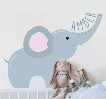 Anpassad elefantnamndesign klistermärken - Tenstickers