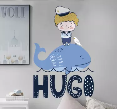 Anpassad sjöman som drar nautisk dekal - Tenstickers