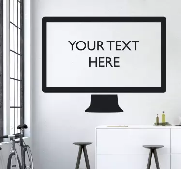Anpassad text datorskärm klistermärke vardagsrum väggdekoration - Tenstickers
