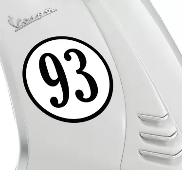 Anpassningsbart nummer dekal motorcykel - Tenstickers