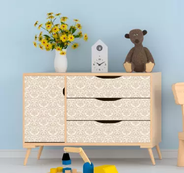 Antika ljusbeige mönsterdekaler för möbler - Tenstickers