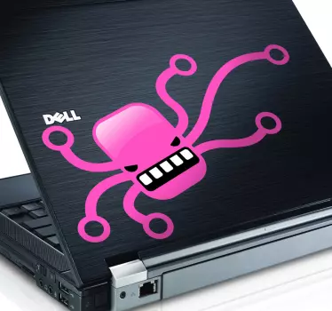 Arg bläckfisk bärbar dator klistermärke - Tenstickers