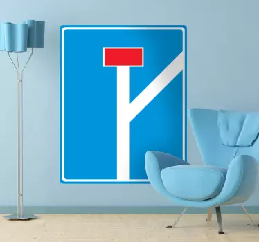återvändsgränd med klistermärke för vägavledningsskylt - Tenstickers