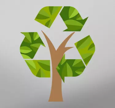återvinning tree stikcer - Tenstickers
