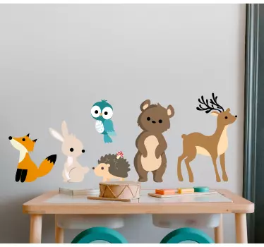 Baby djur design barn sovrum vägg klistermärke - Tenstickers