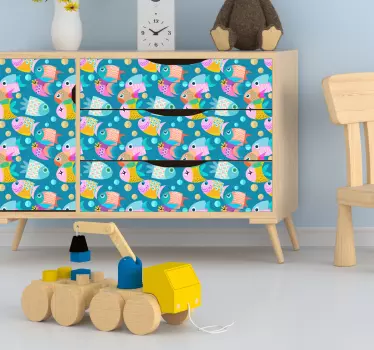Baby fisk möbler dekal - Tenstickers