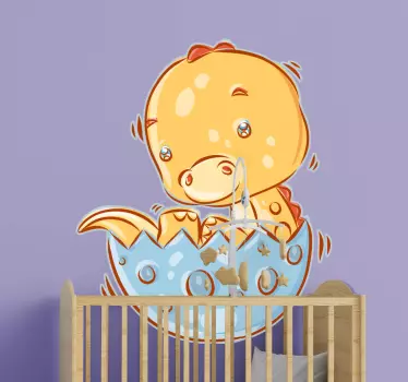 Baby tiranosaur drake vägg klistermärke - Tenstickers