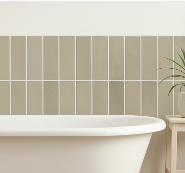 Badrum klistermärke linear stone naturlig - Tenstickers