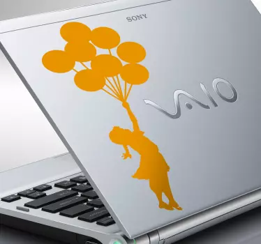 Ballonger banksy bärbar dator klistermärke - Tenstickers