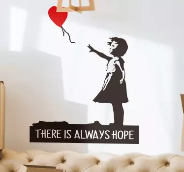 Banksy hoppas alltid väggdekal - Tenstickers
