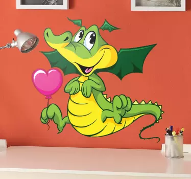 Barn älskar baby drake vägg klistermärke - Tenstickers