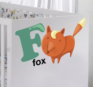 Barn bokstav f klistermärke - Tenstickers