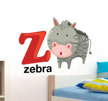 Barn bokstav z klistermärke - Tenstickers
