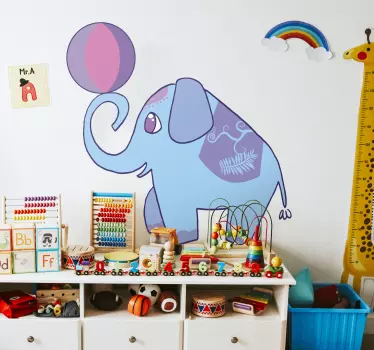 Barn cirkus elefant vägg klistermärke - Tenstickers