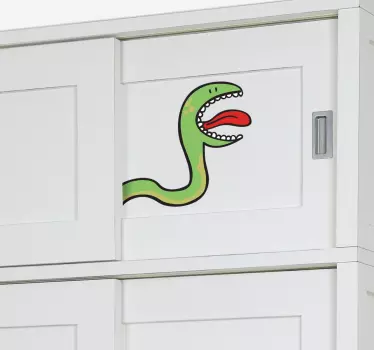 Barn garderob färg orm dekal - Tenstickers
